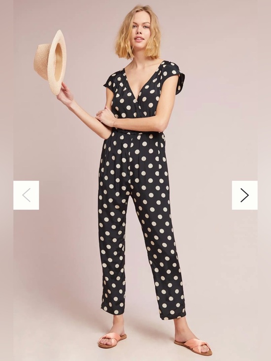 Corey Lynn Calter Pants - Anthropologie Corey Lynn Calter Wrapped Polka Dot Jumpsuit Size Small